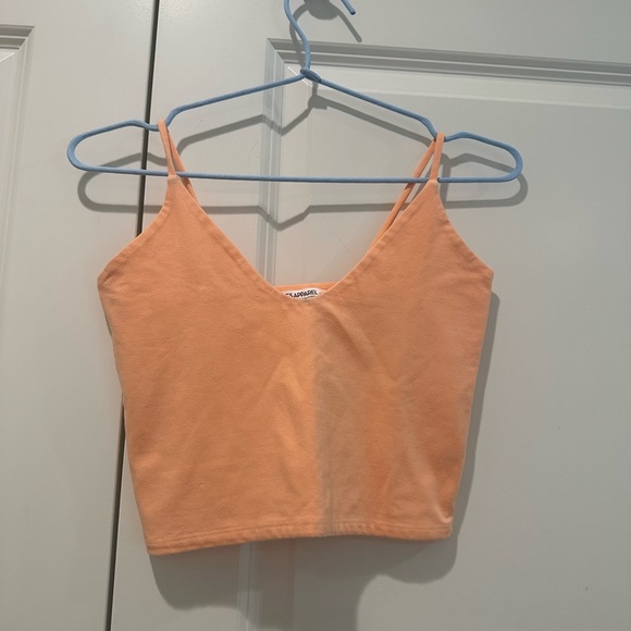 Groceries Apparel Cami Crop in Peach Pit | Fitted Crop Top Tank | Rare | XS - Picture 3 of 13